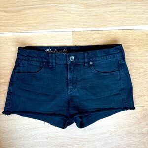 Madewell black jean shorts